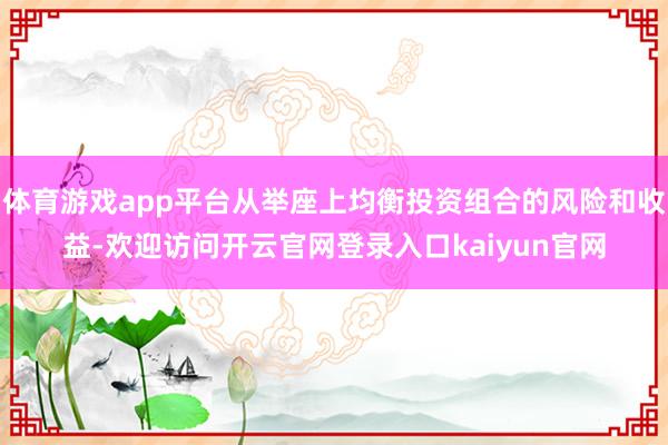 体育游戏app平台从举座上均衡投资组合的风险和收益-欢迎访问开云官网登录入口kaiyun官网