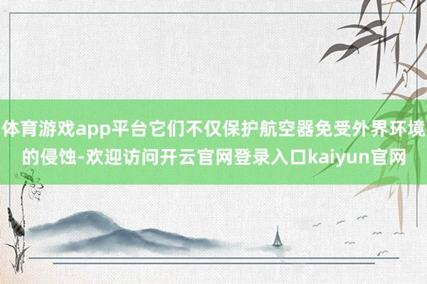 体育游戏app平台它们不仅保护航空器免受外界环境的侵蚀-欢迎访问开云官网登录入口kaiyun官网