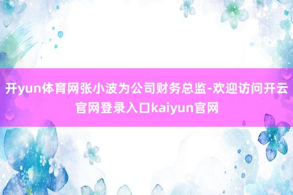 开yun体育网张小波为公司财务总监-欢迎访问开云官网登录入口kaiyun官网